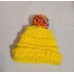 TYD-1201 : Yellow Handmade Knitted Infant Hat with Multi Color PomPom at RTD Gifts