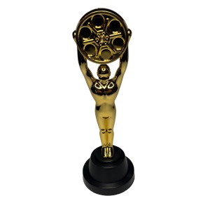 RTD-2956 : 9" Movie Reel Award Statue Trophy Plastic Theme Party Favor Prop at RTD Gifts