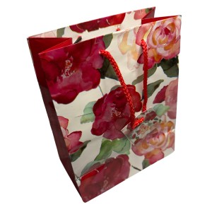 RTD-5010 : Red Floral Paper Gift Bag Roses Glossy Mothers Day Valentine Handle & Tag 9x7x4 at RTD Gifts RTD-5010 : Red Floral Paper Gift Bag Roses Glossy Mothers Day Valentine Handle & Tag 9x7x4 at RTD Gifts