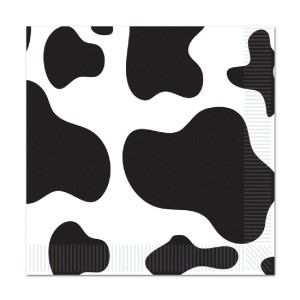 RTD-2572 : 16-pk Farm Cow Print Party Beverage Napkins at RTD Gifts