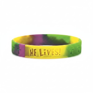 RTD-4149 : He Lives! Rubber Friendship Bracelet at RTD Gifts RTD-4149 : He Lives! Rubber Friendship Bracelet at RTD Gifts