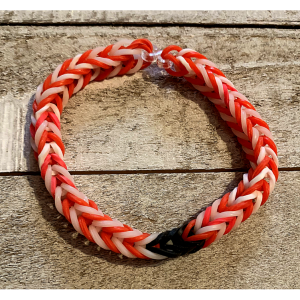 AJD-1003 : Red, White and Black Rubber Band Bracelet at RTD Gifts