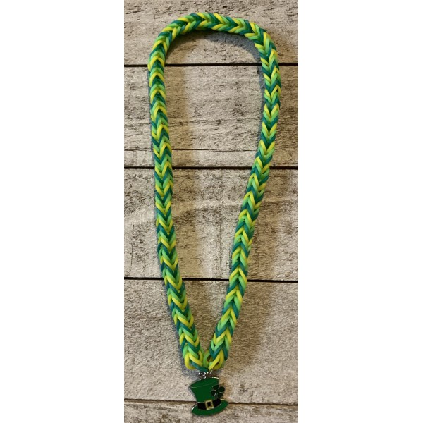 Green St. Patrick's Day Fishtail Rainbow Loom Choker