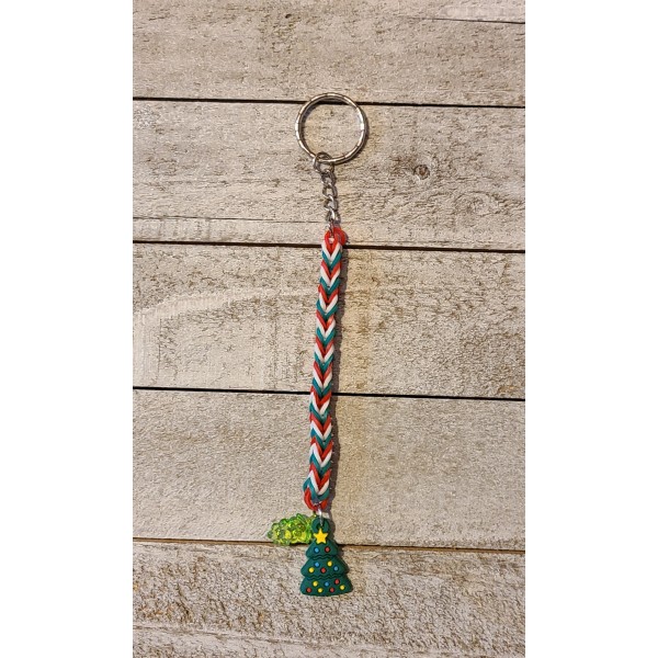 Christmas Rubber Band Keychain
