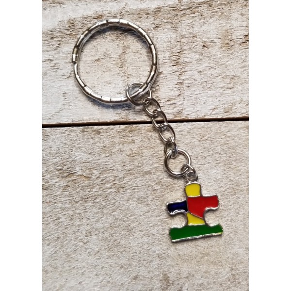 Autism Puzzle Charm Keychain Autism Puzzle Charm Keychain