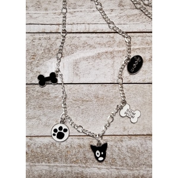 Metal Chain Dog Lovers Charm Necklace Metal Chain Dog Lovers Charm Necklace
