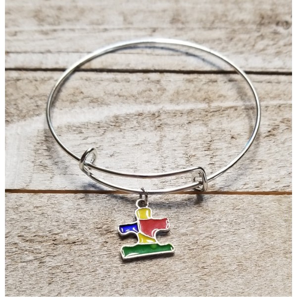 Autism Awareness Adjustable Charm Bracelet Enamel Puzzle Piece Dangle Gift 7 Autism Awareness Adjustable Charm Bracelet Enamel Puzzle Piece Dangle Gift 7