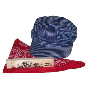 RTD-1012 : Childs Train Engineer Railroad Conductor Party Set w/ Hat, Whistle, Scarf at RTD Gifts