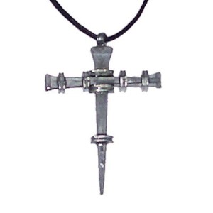 RTD-1040 : Metal Nail Cross Necklace - Cross of Nails at RTD Gifts