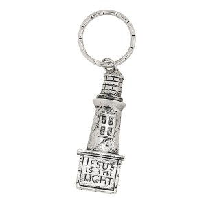 RTD-1118 : Jesus Is The Light - Metal Lighthouse Key Chain at RTD Gifts