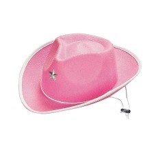 Pink Felt Cowgirl Cowboy Hat