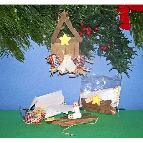Wooden Nativity Christmas Ornament Craft Kit Wooden Nativity Christmas Ornament Craft Kit