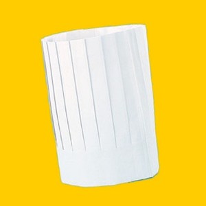 RTD-1292 : White Pleated Paper Disposable Chef Hat at RTD Gifts
