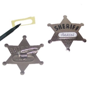 RTD-1308 : Metal Sheriff Star Name Tag Badge at RTD Gifts