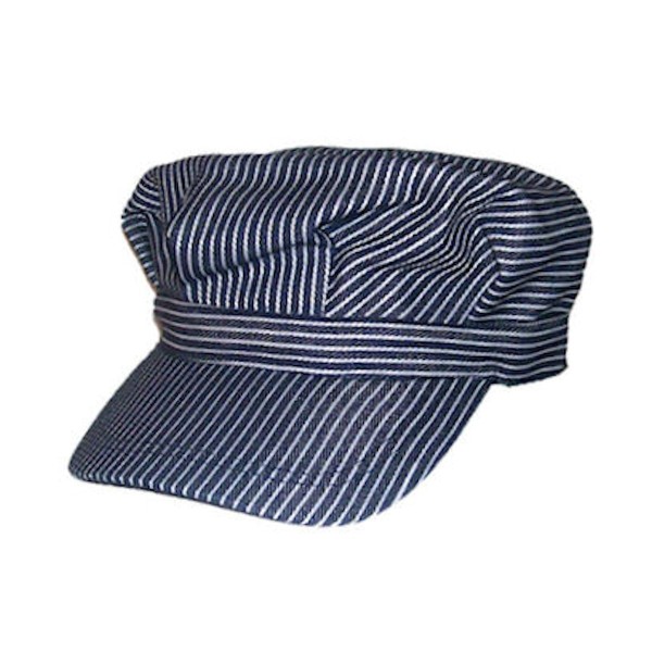 Children's Adjustable Blue Deluxe Train Engineer Railroad Conductor Hat