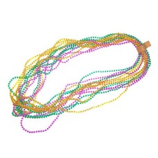 Small Plastic Mardi Gras Beads Necklace