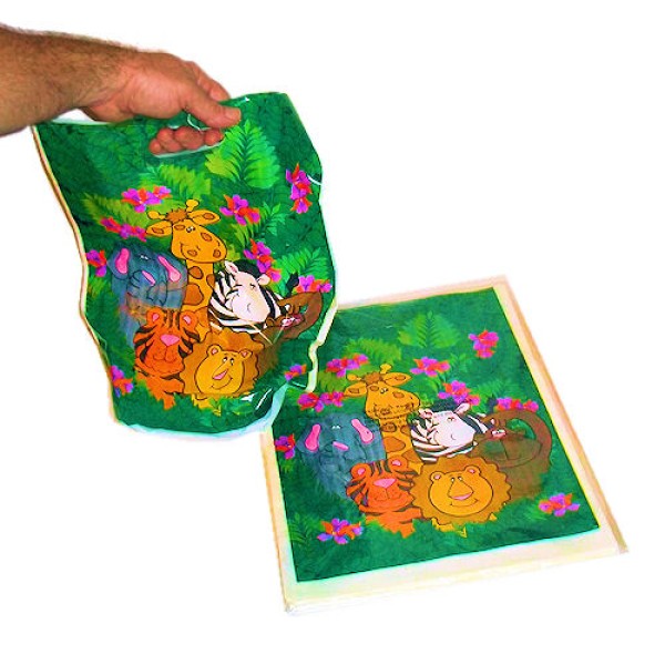 Large 17 inch Zoo Animal Plastic Goody Bags