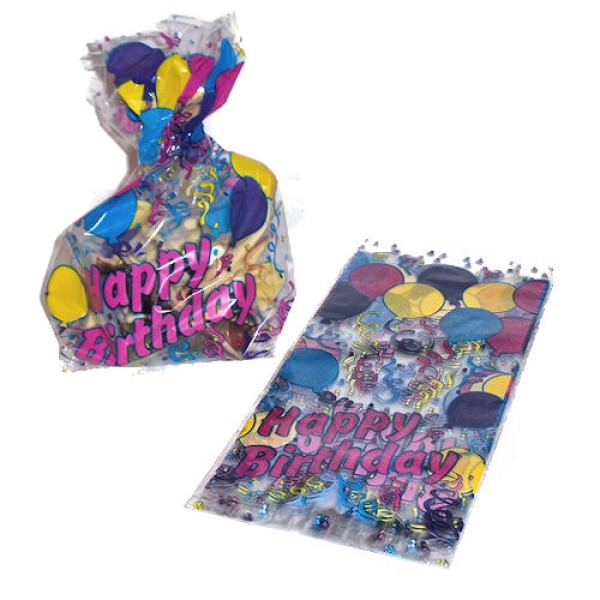 Cellophane Happy Birthday Goody Bags
