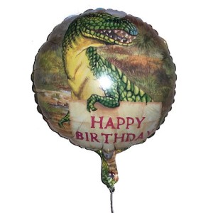 RTD-1517 : Happy Birthday T-rex Dinosaur Party 18 inch Mylar Balloon at RTD Gifts