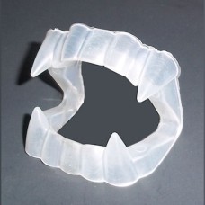 12-Pack Plastic Glow-in-the-Dark Dracula Vampire Teeth Werewolf Fangs