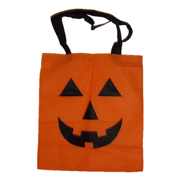 Jack-o-Lantern Pumpkin Halloween Fabric Trick-or-Treat Bag Jack-o-Lantern Pumpkin Halloween Fabric Trick-or-Treat Bag
