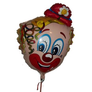 RTD-1544 : Clown with Derby - 30 inch Mylar Party Balloon at RTD Gifts