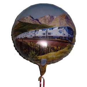 RTD-1553 : Amtrak Train Party 18 inch Mylar Balloon at RTD Gifts