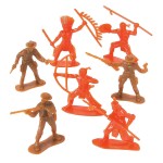 30-Pack Cowboys and Indians Figures Plastic Toy Soldier Figurines