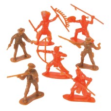 Assorted Plastic Cowboys and Indians Figures Toy Soldiers