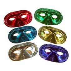 Plastic Half Masks - Assorted Colors