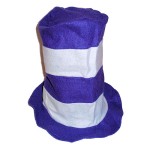 Purple and White Felt Stovepipe Hat