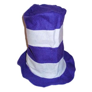 RTD-1730 : Purple and White Felt Stovepipe Hat at RTD Gifts