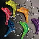 Dolphin Plastic Key Chain Transparent Cute Ocean Animal Keyring Party Favors Dolphin Plastic Key Chain Transparent Cute Ocean Animal Keyring Party Favors