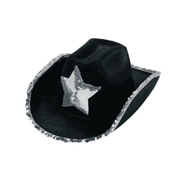 Black Felt Cowboy Hats With Silver Sequins Black Felt Cowboy Hats With Silver Sequins