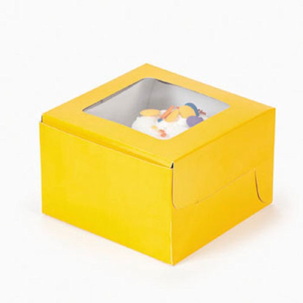 Yellow Cupcake Boxes