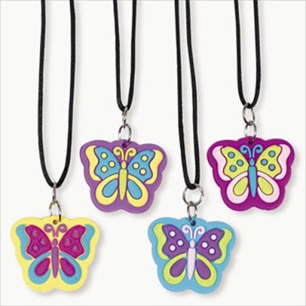 Rubber Butterfly Necklaces Rubber Butterfly Necklaces