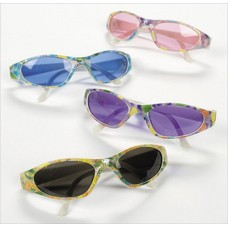 Plastic Butterfly Print Sunglasses