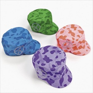 RTD-1892 : Cotton Military Caps with Peace Symbol at RTD Gifts