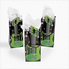 Rock Party Guitar-Shaped Gift Bag