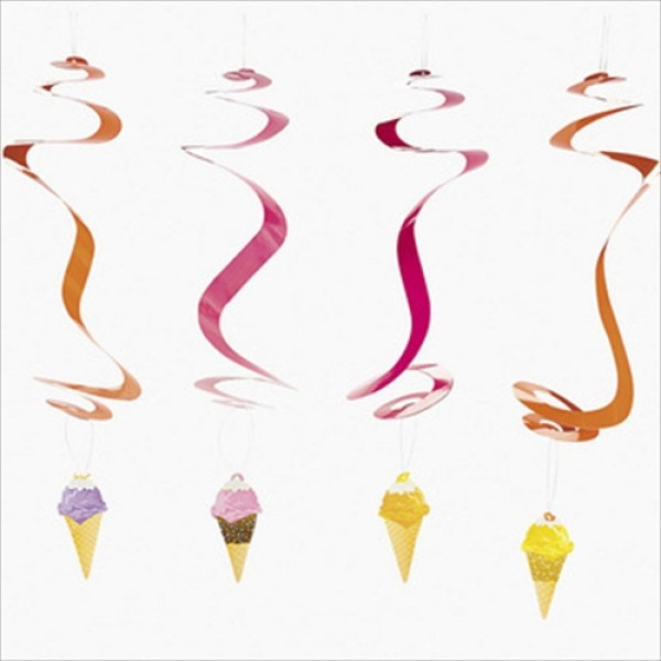 Ice Cream Party Dangling Swirls