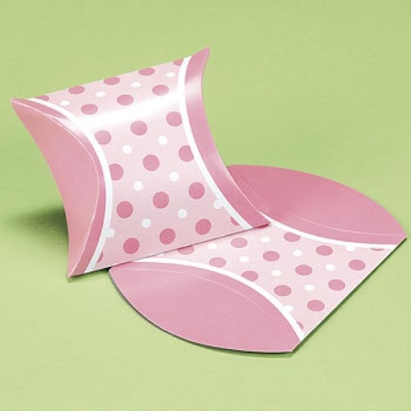 Pink Mini Paper Favor Pillow Boxes Pink Mini Paper Favor Pillow Boxes