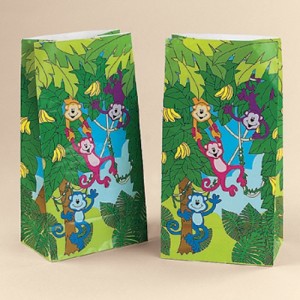 RTD-2056 : Tropical Forest Monkey Paper Treat Bags at RTD Gifts