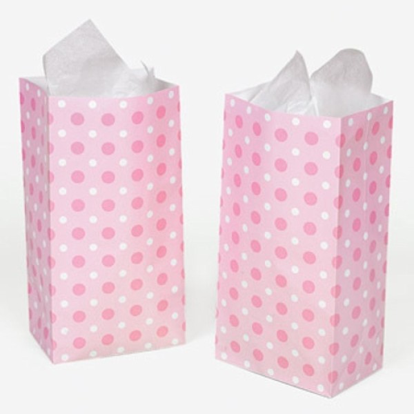 Pink Polka Dot Paper Treat Bags Pink Polka Dot Paper Treat Bags