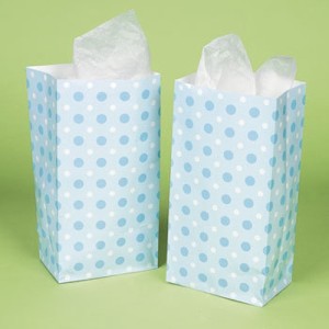 RTD-2058 : Blue Polka Dot Paper Treat Bags at RTD Gifts