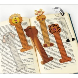 RTD-2072 : 18-Pack Happy Zoo Animal Vinyl Bookmarks with Ruler at RTD Gifts