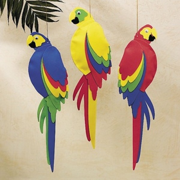 Jumbo Foam Parrot 21 Inch Hanging Tropical Luau Jungle Safari Party Prop Bird Jumbo Foam Parrot 21 Inch Hanging Tropical Luau Jungle Safari Party Prop Bird