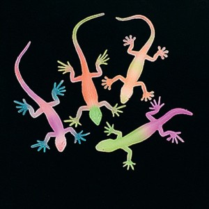 RTD-2166 : Plastic Glow-In-The-Dark Neon Lizards at RTD Gifts