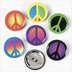 RTD-2213 : Metal Peace Sign Mini Button Pins at RTD Gifts
