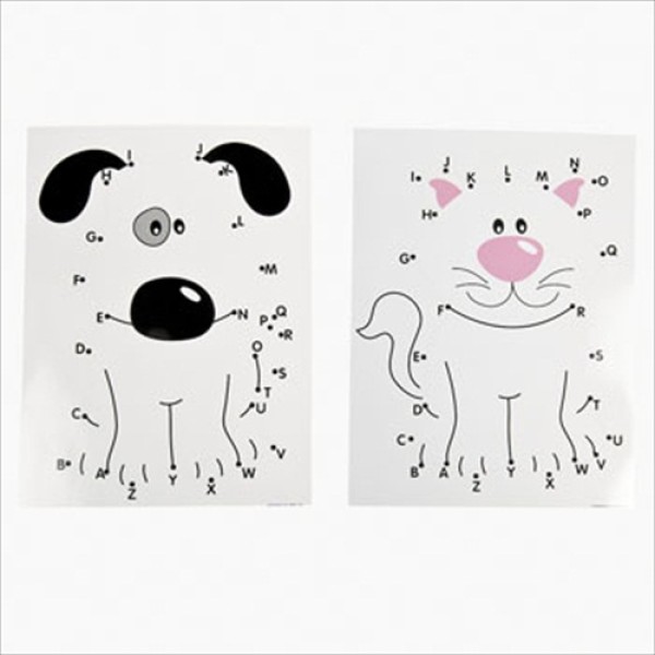 2-Pack Dot-To-Dot Alphabet Characters Wipe-Off Mats 2-Pack Dot-To-Dot Alphabet Characters Wipe-Off Mats