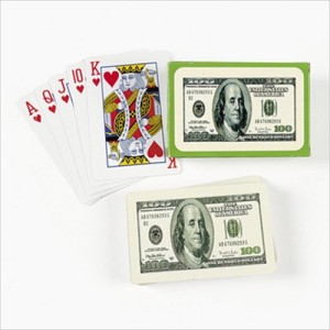 RTD-2258 : Deck of 100 Dollar Bill Playing Cards at RTD Gifts